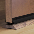 M-D 1-3/4 In. x 1-5/8 In. x 36 In. Matte Black Aluminum U-Shaped Door Bottom with Drip Cap