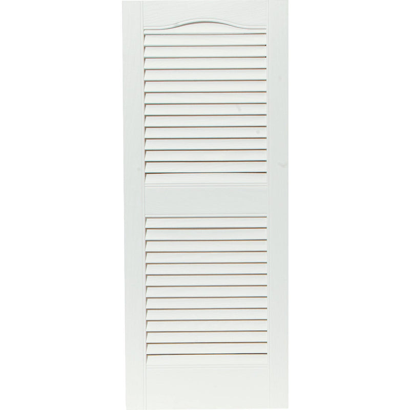 Builders Edge 15 In. x 36 In. Vinyl Louvered Shutter, (2-Pack)