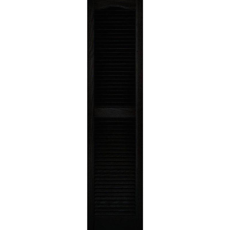 Builders Edge 15 In. x 60 In. Vinyl Louvered Shutter, (2-Pack)