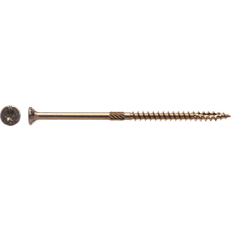 Big Timber #10 x 4 In. Yellow Zinc Flat Head Wood Screw (240 Ct., 5 Lb.)