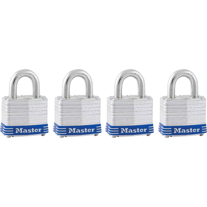 Master Lock 1-9/16 In. Wide 4-Pin Tumbler Keyed Padlock (4-Pack)