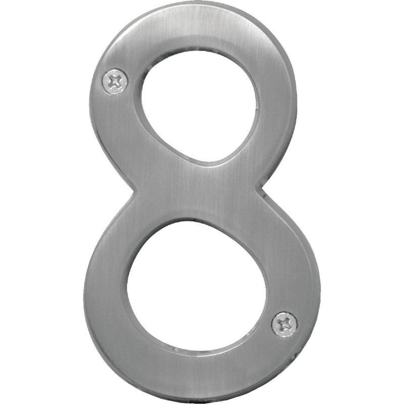 Hy-Ko Prestige Series 4 In. Satin Nickel House Number Eight