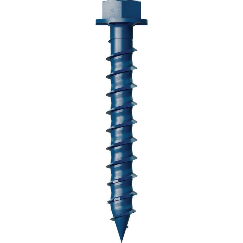 Simpson Strong-Tie Titen Turbo 1/4 in. x 1-3/4 in. Hex-Head Concrete and Masonry Screw, Blue (100-Qty)