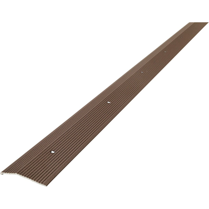 M-D Forest Brown Fluted 2 In. x 36 In. Aluminum Carpet Trim