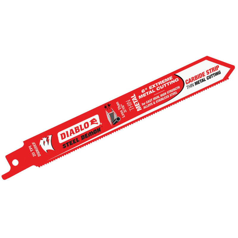Diablo Steel Demon 6 In. 20 TPI Carbide Thin Metal Reciprocating Saw Blade
