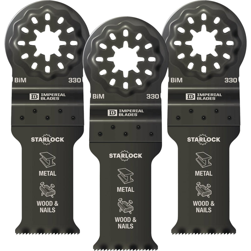 Imperial Blades Starlock 1-1/8 In. 18 TPI Metal/Wood Oscillating Blade (3-Pack)