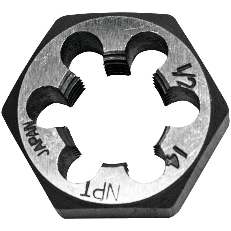 Century Drill & Tool 1/2-14 NPT 1 In. Across Flats Hexagon Pipe Die