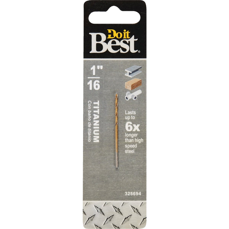 Do it Best 1/16 In. Titanium Drill Bit