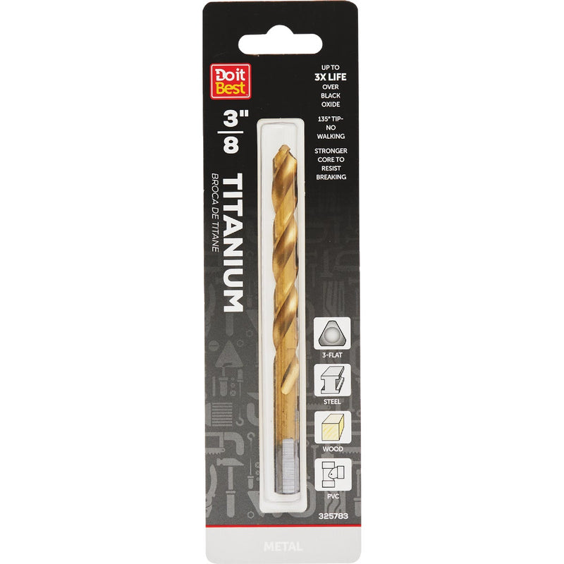 Do it Best 3/8 In. Titanium Drill Bit