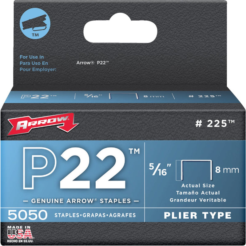 Arrow P22 Plier Type Staple, 5/16 In. (5050-Pack)