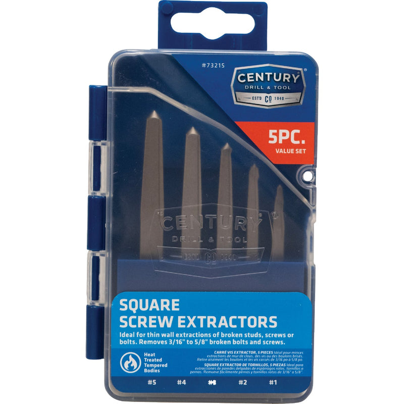 Century Drill & Tool Square Flute Screw Extractor (5-Piece)