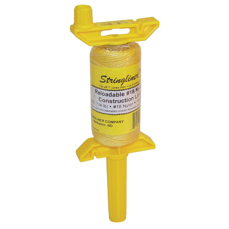 Stringliner PRO 250 Ft. Yellow Braided Nylon Mason Line Reel