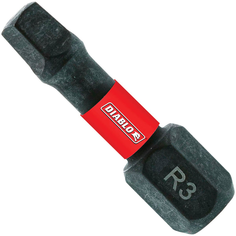 Diablo #3 Square Recess 1 In. Insert Impact Screwdriver Bit (5-Pack)