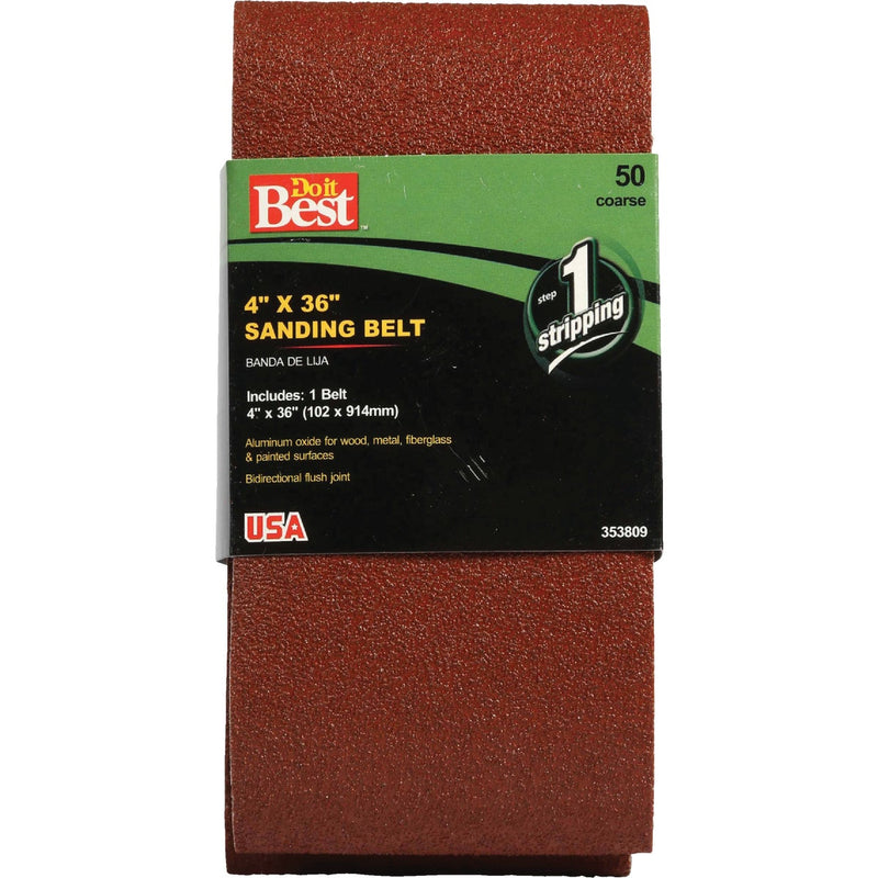 Do it Best 4 In. x 36 In. 50 Grit Heavy-Duty Sanding Belt