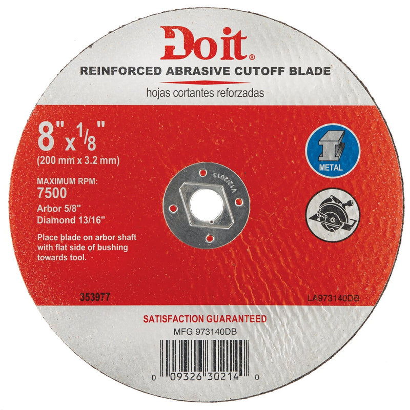 Do it Type 1 8 In. x 1/8 In. x 5/8 In. Metal Cut-Off Wheel