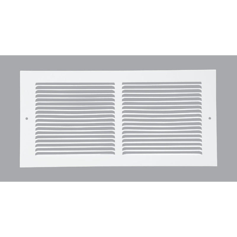 Home Impressions 6 In. x 14 In. White Steel Baseboard Grille