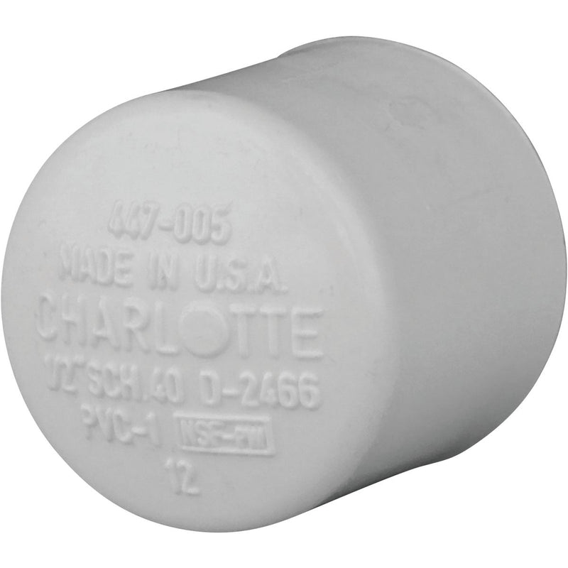 Charlotte Pipe 1/2 In. Schedule 40 Pressure Slip PVC Cap