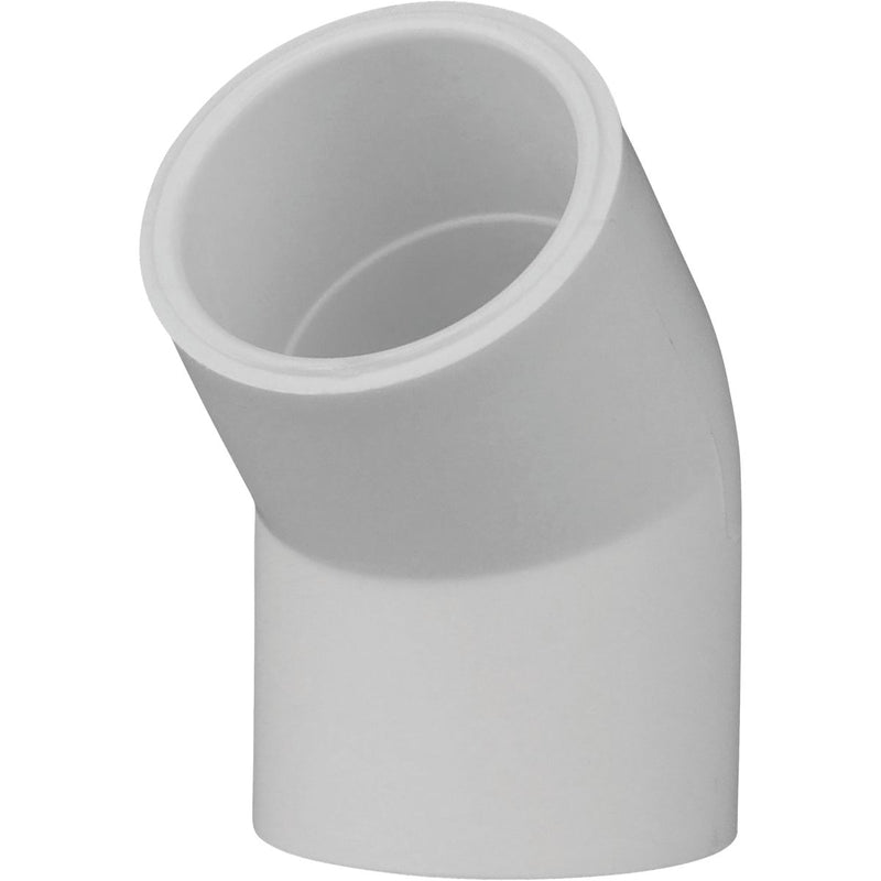 Charlotte Pipe 3/4 In. Slip x Slip Schedule 40 45 Deg. PVC Elbow (1/8 Bend)