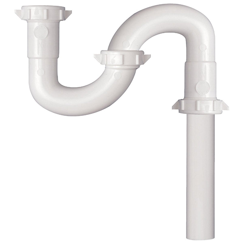 Keeney 1-1/4 In. x 20-1/2 In. White Plastic S-Trap