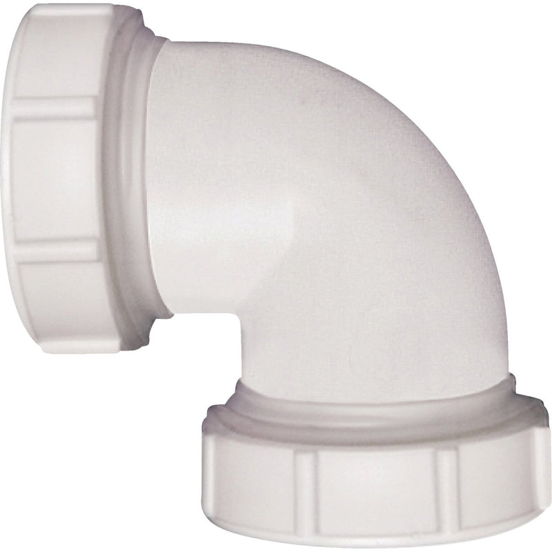 Keeney 1-1/2 In. White Polypropylene 90 Degree Elbow Coupling