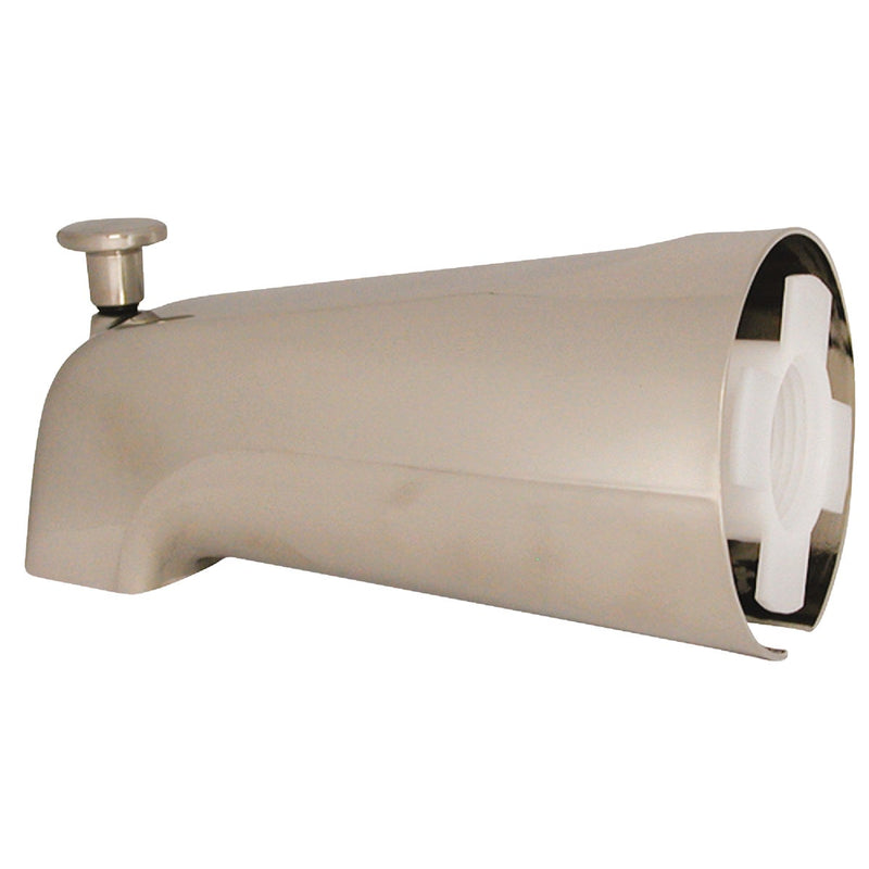 Danco 5 In. Brushed Nickel Bathtub Spout with Diverter