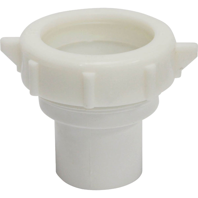 Do it Best 1-1/2 In. x 1-1/4 In. White PVC Slip-Joint Reducer Coupling