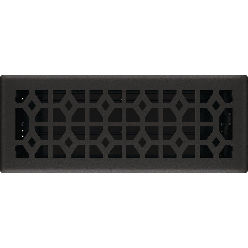 Imperial Templar 4 In. x 12 In. Black Iron Steel Floor Register