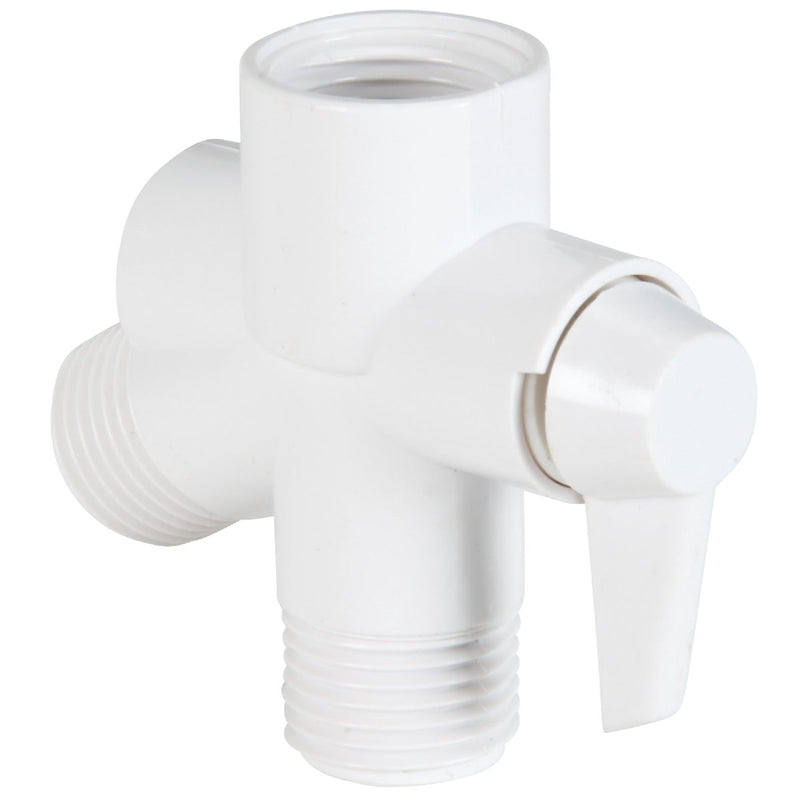 Do it 1/2 In. MPT White Plastic Shower Diverter