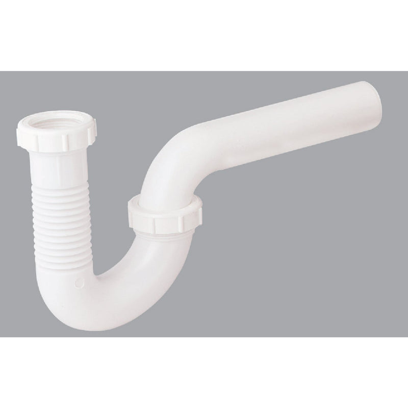 Do it Best 1-1/2 In., 1-1/4 In. White Plastic Flexible P-Trap