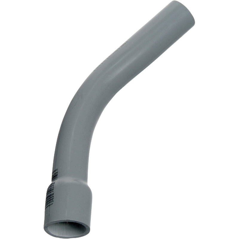 Carlon 2-1/2 In. Schedule 40 45 Deg Standard Radius Belled End PVC Elbow