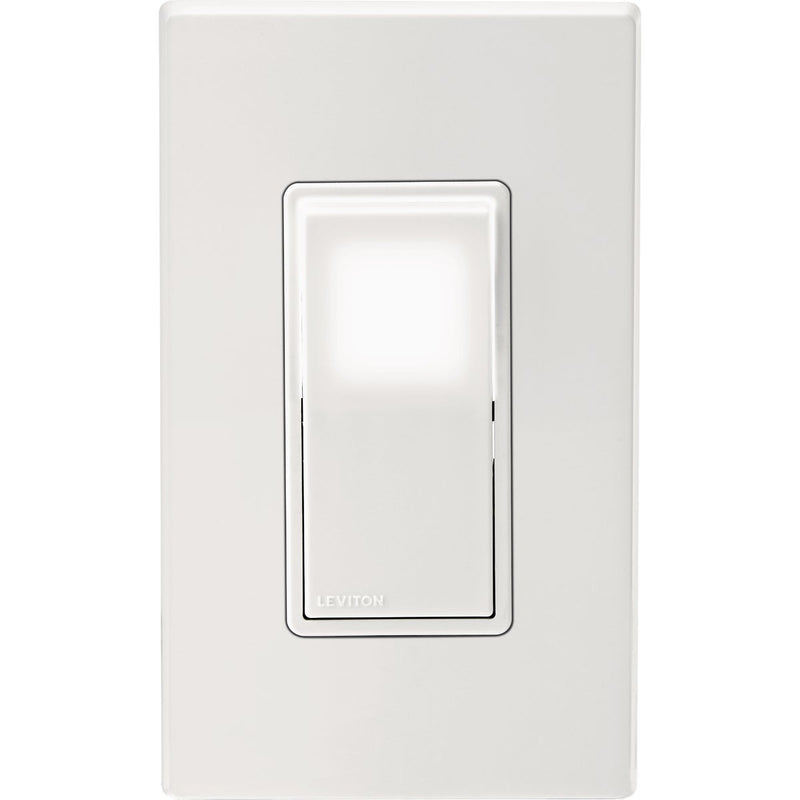 Leviton Decora 15A 120V/277V White LED Illuminated Rocker Switch