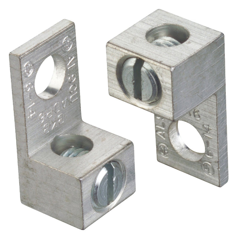 Southwire #14 SOL/STR to #4 STR Single 1/4 In. Hole Mount Dual Rated Mechanical Lug (2-Pack)