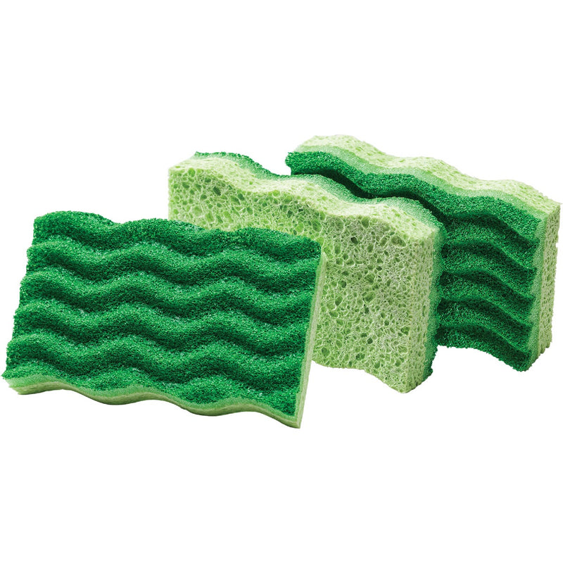 Libman 4.5 In. x 3 In. Green Medium Duty Scrubbing Sponge (2-Count)