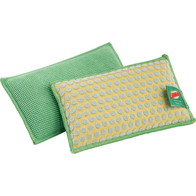 Libman 5 In. x 3 In. Yellow & Green Kitchen & Bath StayFresh Sponge (2-Count)