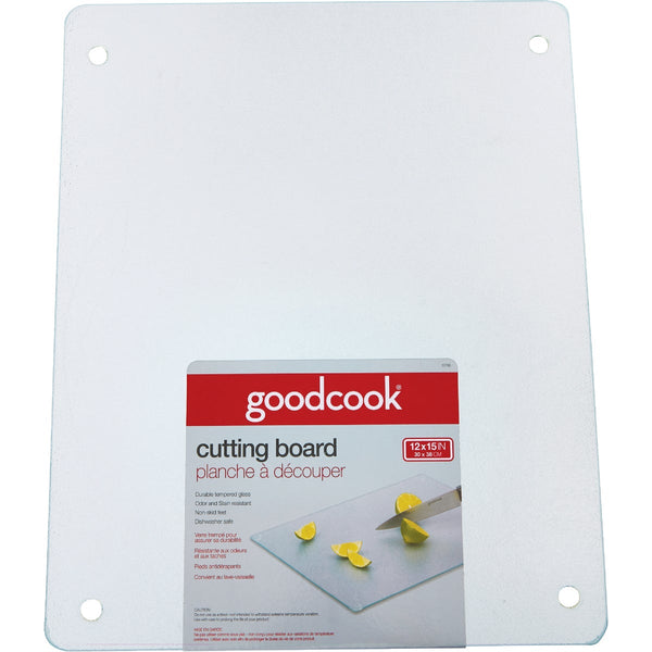 Goodcook 12 In. x 15 In. Silver Tempered Glass Cutting Board