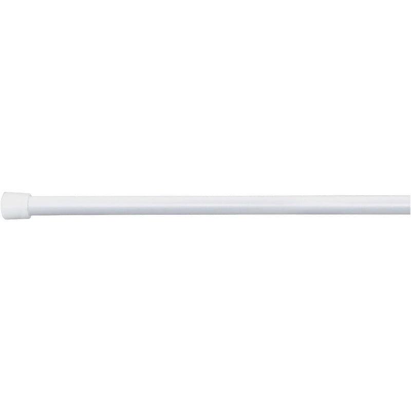 iDesign Cameo Constant Tension 50 In. To 87 In. White Shower Curtain Rod