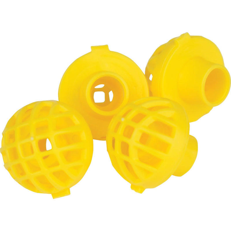 Perky-Pet Yellow Plastic Hummingbird Feeder Replacement Bee Guard (4-Pack)