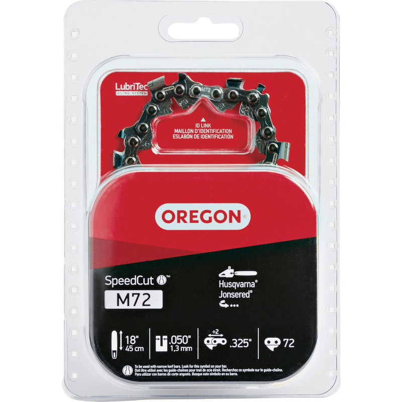 Oregon M72 SpeedCut Chainsaw Chain for 18-Inch Bar -72 Drive Links fits Husqvarna, Dolmar, Jonsered and more