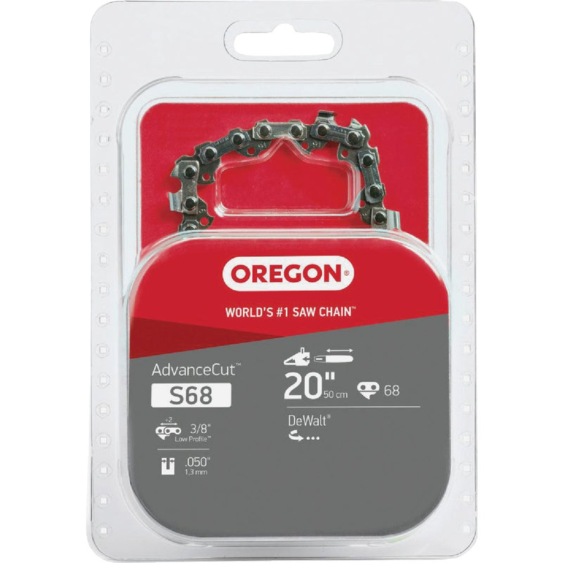 Oregon S68 AdvanceCut Chainsaw Chain for 20-Inch Bar -68 Drive Links fits DeWalt ddcs677b