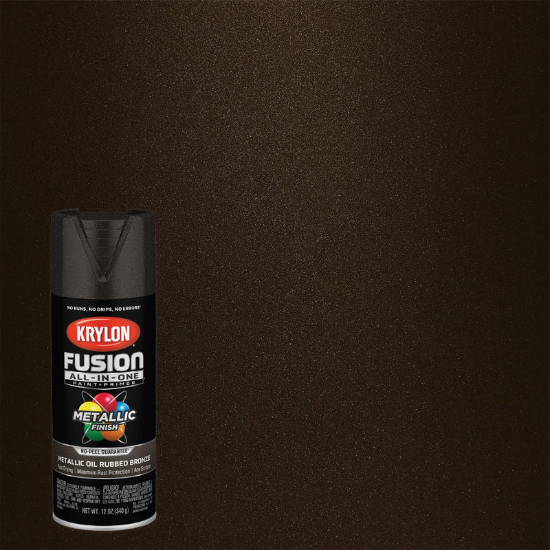 Krylon Fusion All-In-One Metallic Spray Paint & Primer, Oil Rubbed Bronze