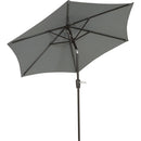 Outdoor Expressions 7.5 Ft. Aluminum Tilt/Crank Gray Patio Umbrella