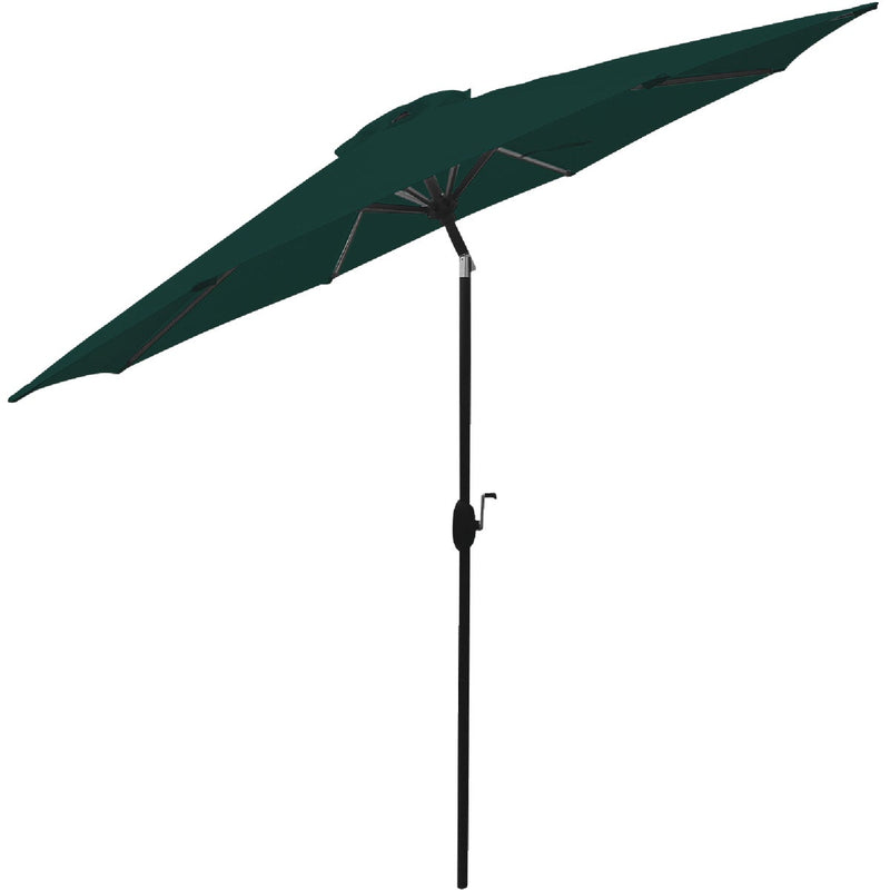 Bond Shade Factory 9 Ft. Aluminum Auto Crank Evergreen Patio Umbrella