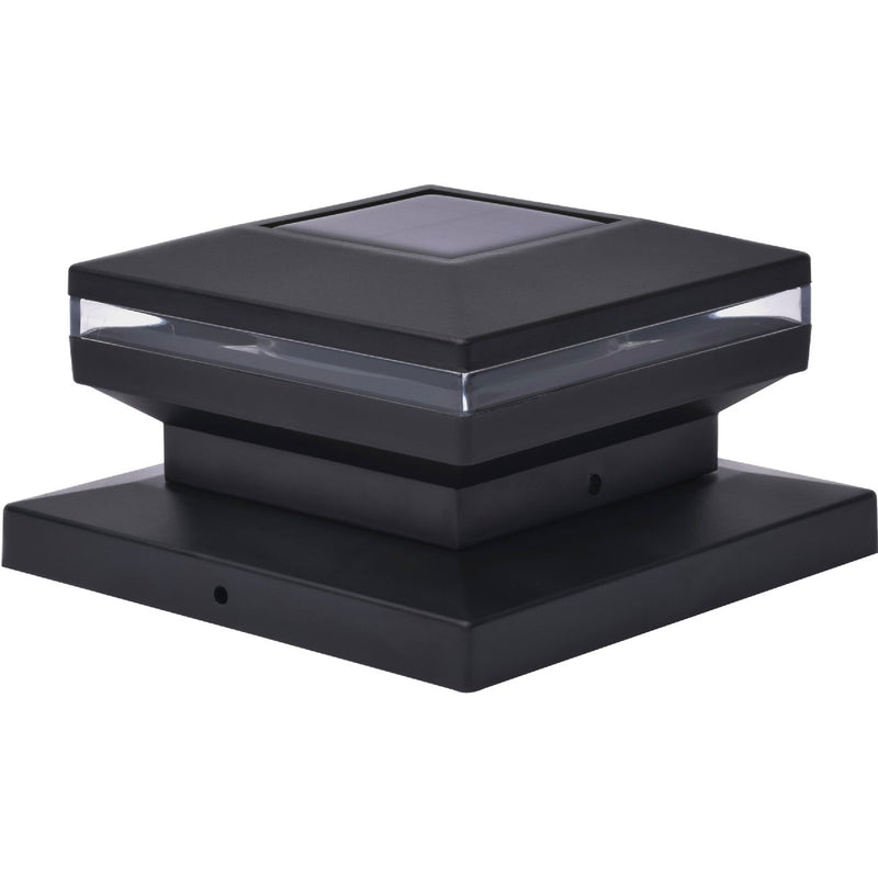 Moonrays 4 In. x 4 In. Black LED Solar Post Cap (2-Pack)