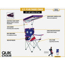 Quik Shade U.S. Flag 190T Aluminux Folding Chair