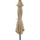 Outdoor Expressions 9 Ft. Aluminum Tilt/Crank Tan Patio Umbrella