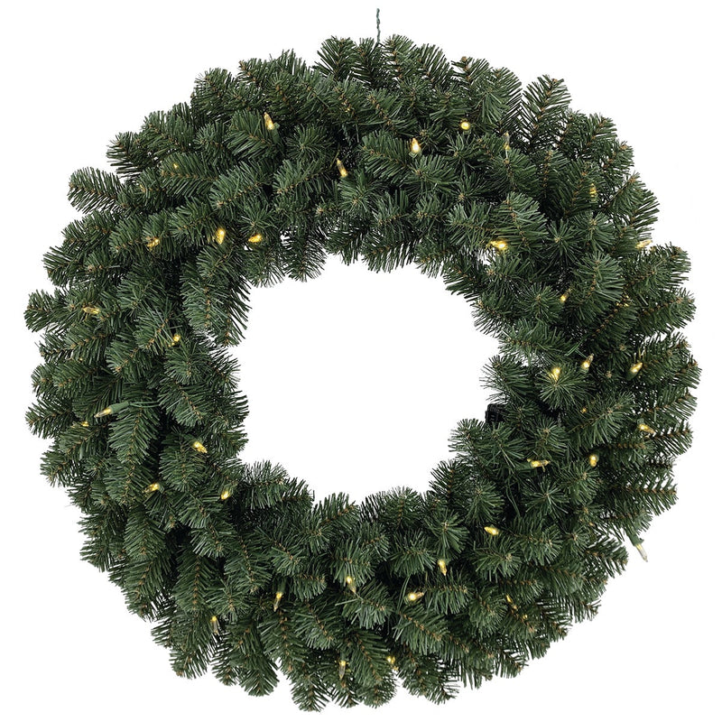 Gerson 24 In. 50-Bulb Color Changing LED Balsam Pine Prelit Wreath