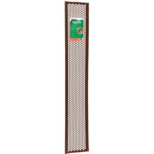 Frost King 6-1/2 In. x 3 Ft. Brown Vinyl Snap-In Gutter Screen