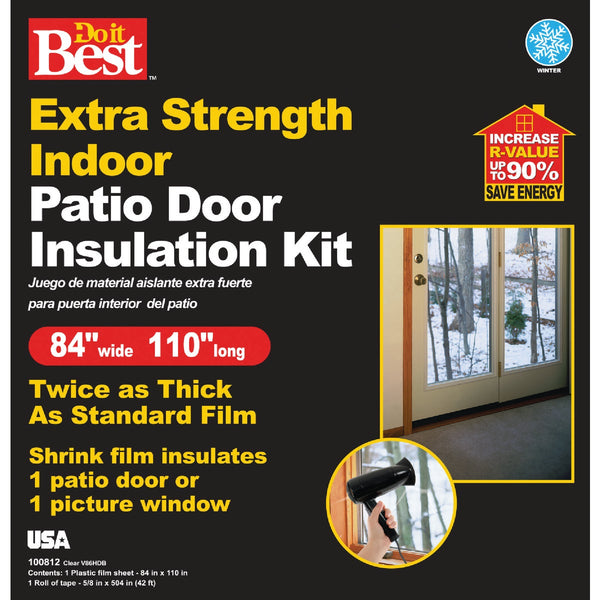 Do it Best 84 In. W. x 110 In. L. Extra Strength Indoor Patio Door Insulation Kit