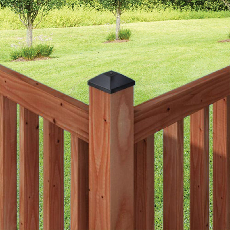 Outdoor Accents Decorative Black Post Cap for 4x4 Post