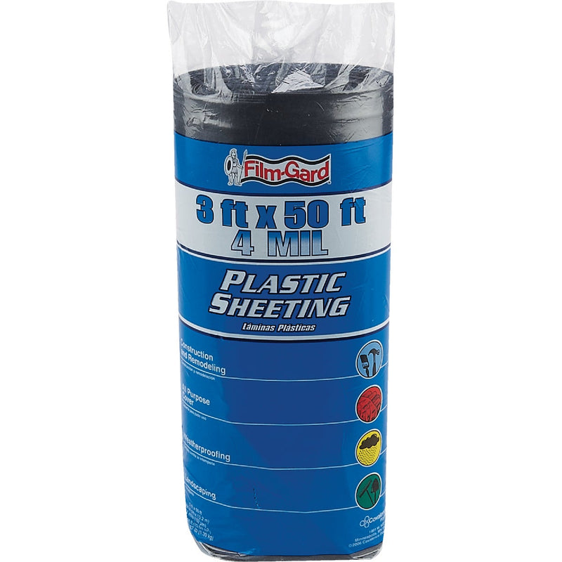 Film-Gard 3 Ft. X 50 Ft. Black 4 Mil. Poly Film Sheeting